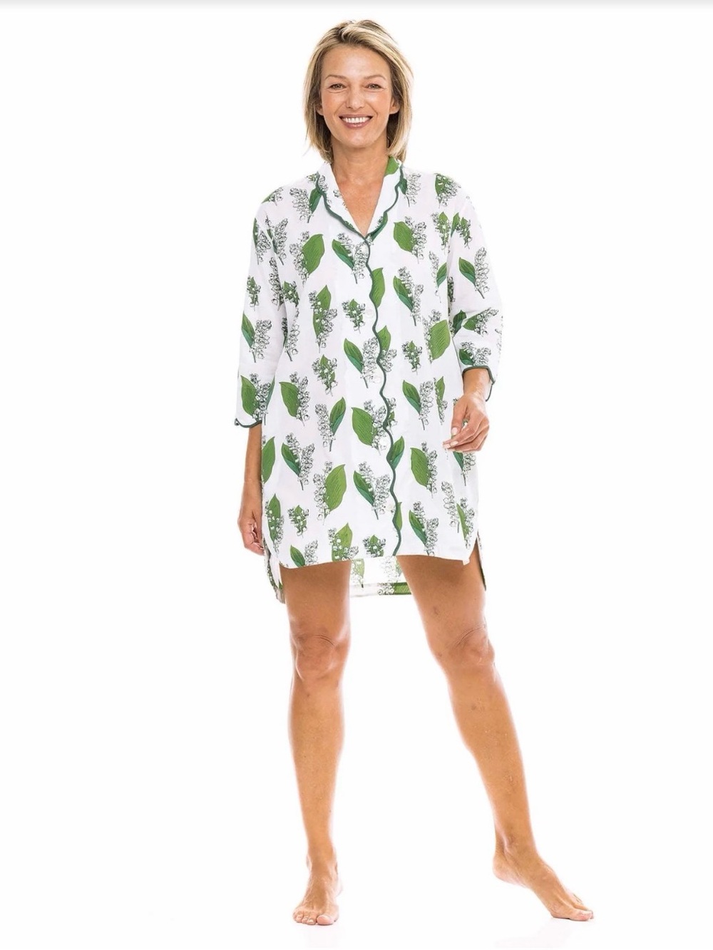 Heidi Carey Lily-of-the-Valley Nightshirt, Size L